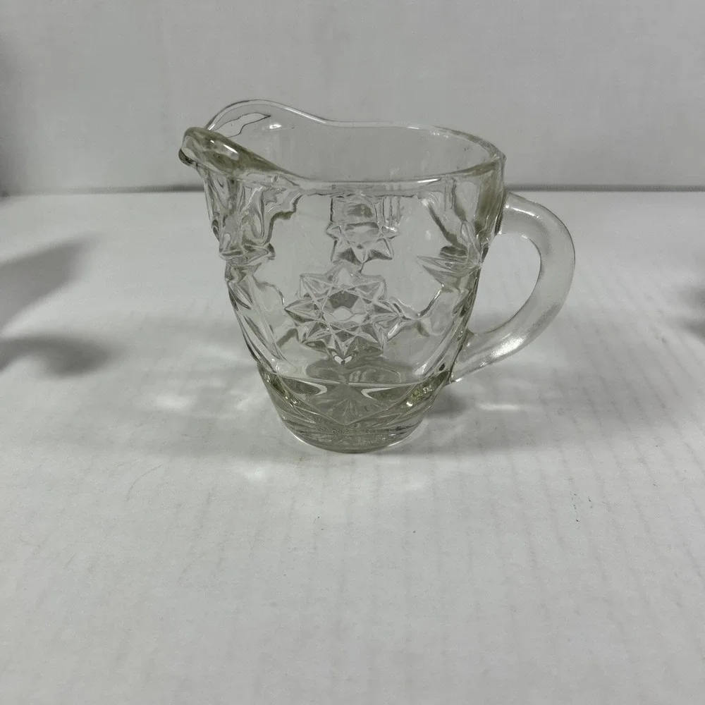 Anchor Hocking Glass Co David‎ Star Clear Creamer